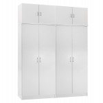 ΣΕΤ 2 ΝΤΟΥΛΑΠΕΣ 2ΦΥΛΛΕΣ ΜΕ ΠΑΤΑΡΙΑ JENNA HM11353.05 ΜΕΛΑΜΙΝΗ ΣΕ ΛΕΥΚΟ 160x43x240Υεκ