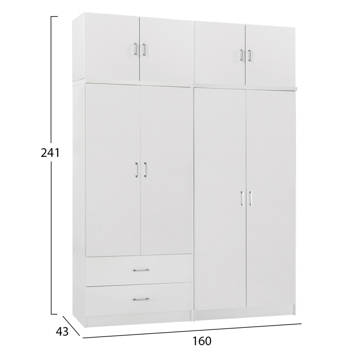 ΝΤΟΥΛΑΠΑ 4-ΦΥΛΛΗ ΜΕ ΠΑΤΑΡΙ & ΣΥΡΤΑΡΙΑ JENNA HM11355.05 ΜΕΛΑΜΙΝΗ ΣΕ ΛΕΥΚΟ 160x43x240Υεκ