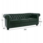 ΣΕΤ ΣΑΛΟΝΙ 3ΤΜΧ MOBAR HM10912.08 PU ΔΕΡΜΑ Τ.CHESTERFIELD ΚΥΠΑΡΙΣΣΙ
