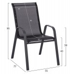 ΣΕΤ ΤΡΑΠΕΖΑΡΙΑΣ 5ΤΜΧ ADAM HM10897.03 ΤΡΑΠΕΖΙ 110x60εκ & 4 ΠΟΛΥΘΡΟΝΕΣ--ΜΑΥΡΟ