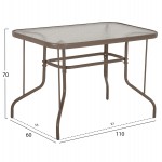 ΣΕΤ ΤΡΑΠΕΖΑΡΙΑΣ 5ΤΜΧ ADAM HM10897.04 ΤΡΑΠΕΖΙ 110x60εκ & 4 ΠΟΛΥΘΡΟΝΕΣ--ΣΑΜΠΑΝΙ