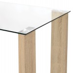 ΣΕΤ ΤΡΑΠΕΖΑΡΙΑΣ 5ΤΜΧ LADY HM11595 ΓΥΑΛΙ--ΜΕΤΑΛΛΟ--MDF ΣΕ SONAMA & ΚΑΦΕ ΥΦΑΣΜΑ