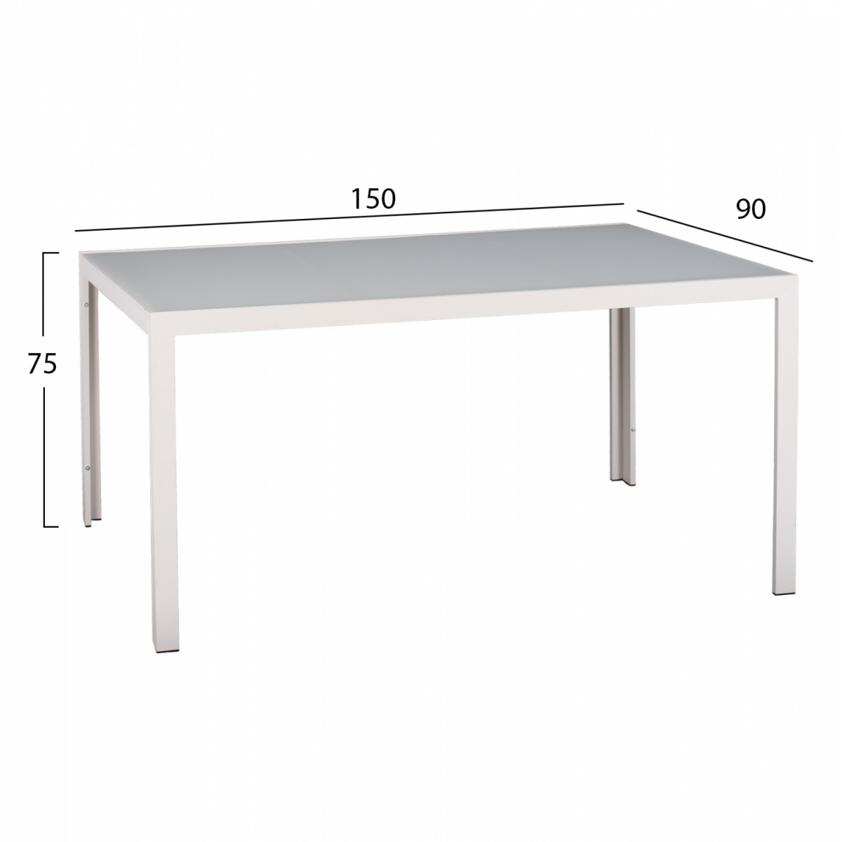 ΣΕΤ ΤΡΑΠΕΖΑΡΙΑΣ 5ΤΜΧ ΤΡΑΠ. 150Χ90 & ΠΟΛ/ΝΕΣ ΑΛΟΥΜΙΝΙΟΥ ΜΕ POLYWOOD ΛΕΥΚΕΣ HM11706.01