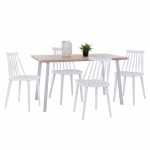 ΣΕΤ ΤΡΑΠΕΖΑΡΙΑΣ 5ΤΜΧ OFIRA HM10634 MDF TOP ΣΕ SONAMA--ΛΕΥΚΕΣ ΚΑΡΕΚΛΕΣ