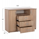ΣΕΤ ΚΡΕΒΑΤΟΚΑΜΑΡΑΣ 5ΤΜΧ ADLER HM11758 ΜΕΛΑΜΙΝΗ SONAMA OAK-ΓΙΑ ΣΤΡΩΜΑ 160x200εκ
