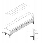 ΣΥΝΘΕΣΗ ΣΑΛΟΝΙΟΥ ΜΕΛΑΜΙΝΗΣ 2ΤΜΧ ΚΑΡΥΔΙ-WHITE MARBLE HM11855.02