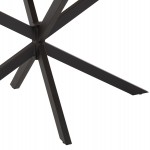 ΤΡΑΠΕΖΙ ΟΒΑΛ RODDEN HM11903.02 ΜΕ WERZALIT BLACK/GOLD MARBLE-ΜΑΥΡΗ ΒΑΣΗ 146x94x75Υεκ
