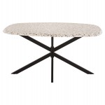 ΤΡΑΠΕΖΙ ΟΒΑΛ RODDEN HM11903.03 ΜΕ WERZALIT TERRAZZO-ΜΑΥΡΗ ΧΙΑΣΤΙ ΒΑΣΗ 146x94x75Υεκ