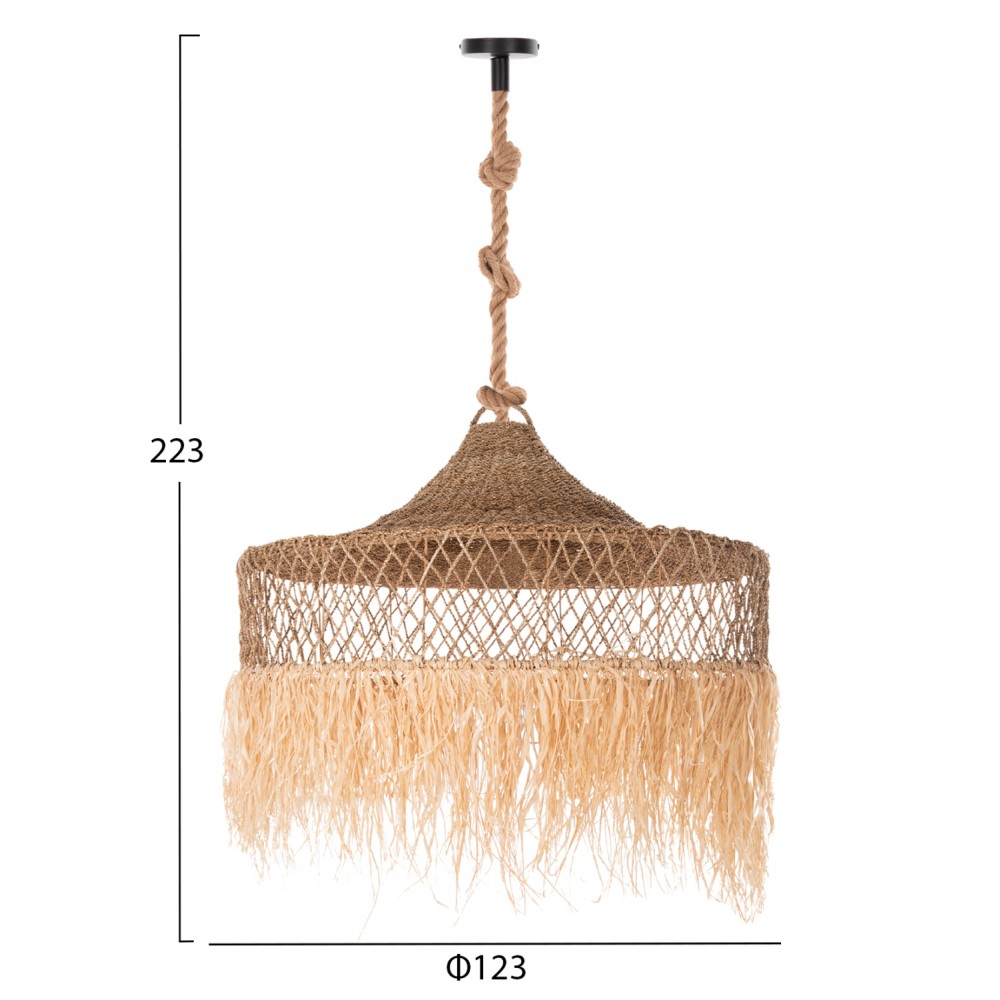 ΣΕΤ ΦΩΤΙΣΤΙΚΟ ΟΡΟΦΗΣ ΚΡΕΜΑΣΤΟ HM11918 ΣΧΟΙΝΙ ΚΑΙ ΙΝΕΣ ΦΟΙΝΙΚΑ-SEAGRASS Φ123Χ223Υεκ.