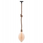 ΦΩΤΙΣΤΙΚΟ ΟΡΟΦΗΣ ΚΡΕΜΑΣΤΟ ΜΕ ΛΑΜΠΤΗΡΑ HM11927.01--ΣΧΟΙΝΙ 1m ΠΑΧΟΥΣ 2cm-ΝΤΟΥΙ Ε27