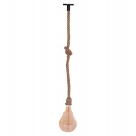 ΦΩΤΙΣΤΙΚΟ ΟΡΟΦΗΣ ΚΡΕΜΑΣΤΟ ΜΕ ΛΑΜΠΤΗΡΑ HM11928.01--ΣΧΟΙΝΙ 1m ΠΑΧΟΥΣ 2cm-ΝΤΟΥΙ Ε27