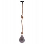 ΦΩΤΙΣΤΙΚΟ ΟΡΟΦΗΣ ΚΡΕΜΑΣΤΟ ΜΕ ΛΑΜΠΤΗΡΑ HM11928.02--ΣΧΟΙΝΙ 1m ΠΑΧΟΥΣ 2cm-ΝΤΟΥΙ Ε27