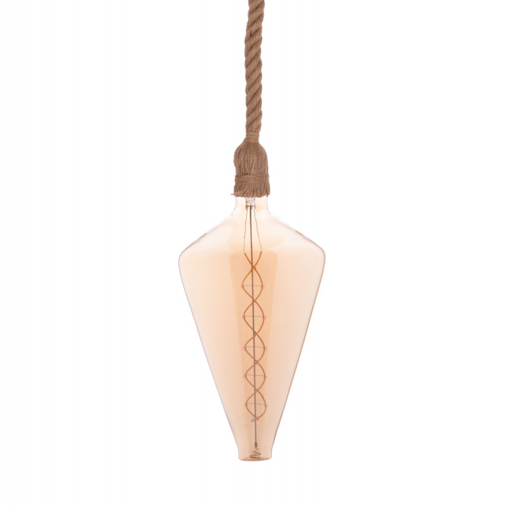 ΦΩΤΙΣΤΙΚΟ ΟΡΟΦΗΣ ΚΡΕΜΑΣΤΟ ΜΕ ΛΑΜΠΤΗΡΑ HM11930.01--ΣΧΟΙΝΙ 1m ΠΑΧΟΥΣ 2cm-ΝΤΟΥΙ Ε27