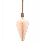 ΦΩΤΙΣΤΙΚΟ ΟΡΟΦΗΣ ΚΡΕΜΑΣΤΟ ΜΕ ΛΑΜΠΤΗΡΑ HM11930.01--ΣΧΟΙΝΙ 1m ΠΑΧΟΥΣ 2cm-ΝΤΟΥΙ Ε27