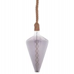 ΦΩΤΙΣΤΙΚΟ ΟΡΟΦΗΣ ΚΡΕΜΑΣΤΟ ΜΕ ΛΑΜΠΤΗΡΑ HM11930.02--ΣΧΟΙΝΙ 1m ΠΑΧΟΥΣ 2cm-ΝΤΟΥΙ Ε27