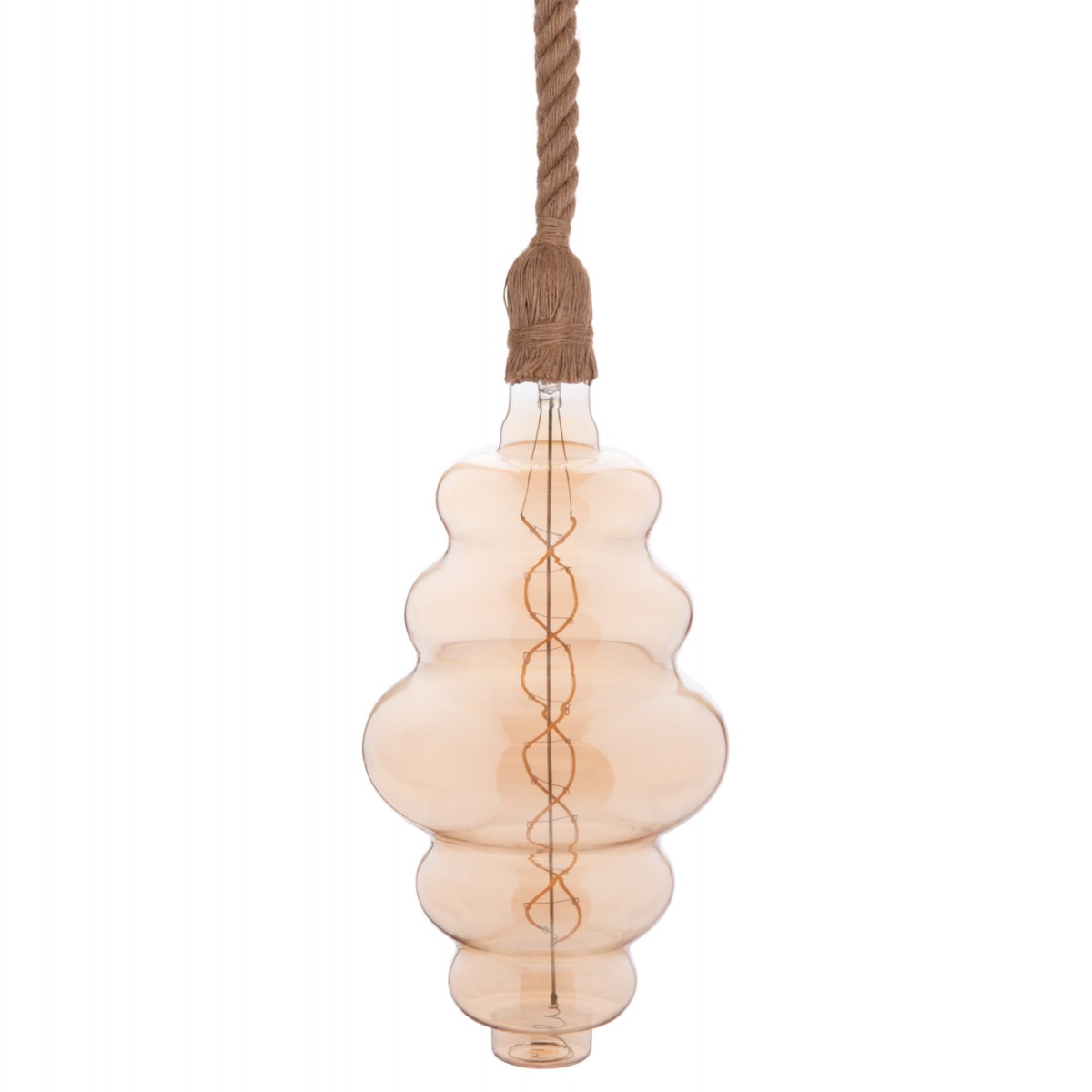 ΦΩΤΙΣΤΙΚΟ ΟΡΟΦΗΣ ΚΡΕΜΑΣΤΟ ΜΕ ΛΑΜΠΤΗΡΑ HM11932.01--ΣΧΟΙΝΙ 1m ΠΑΧΟΥΣ 2cm-ΝΤΟΥΙ Ε27