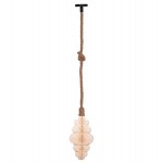 ΦΩΤΙΣΤΙΚΟ ΟΡΟΦΗΣ ΚΡΕΜΑΣΤΟ ΜΕ ΛΑΜΠΤΗΡΑ HM11932.01--ΣΧΟΙΝΙ 1m ΠΑΧΟΥΣ 2cm-ΝΤΟΥΙ Ε27