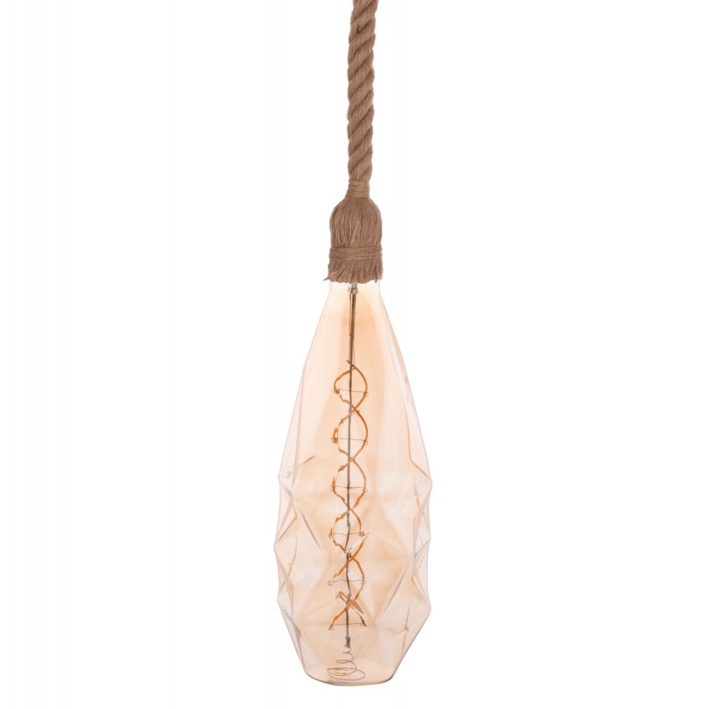 ΦΩΤΙΣΤΙΚΟ ΟΡΟΦΗΣ ΚΡΕΜΑΣΤΟ ΜΕ ΛΑΜΠΤΗΡΑ HM11934--ΣΧΟΙΝΙ 1m ΠΑΧΟΥΣ 2cm-ΝΤΟΥΙ Ε27