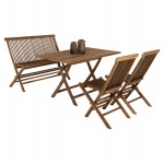 ΣΕΤ ΤΡΑΠΕΖΑΡΙΑΣ ΕΞΩΤ. ΧΩΡΟΥ 4ΤΜΧ KENDALL HM11953 ΜΑΣΙΦ ΞΥΛΟ TEAK ΦΥΣΙΚΟ