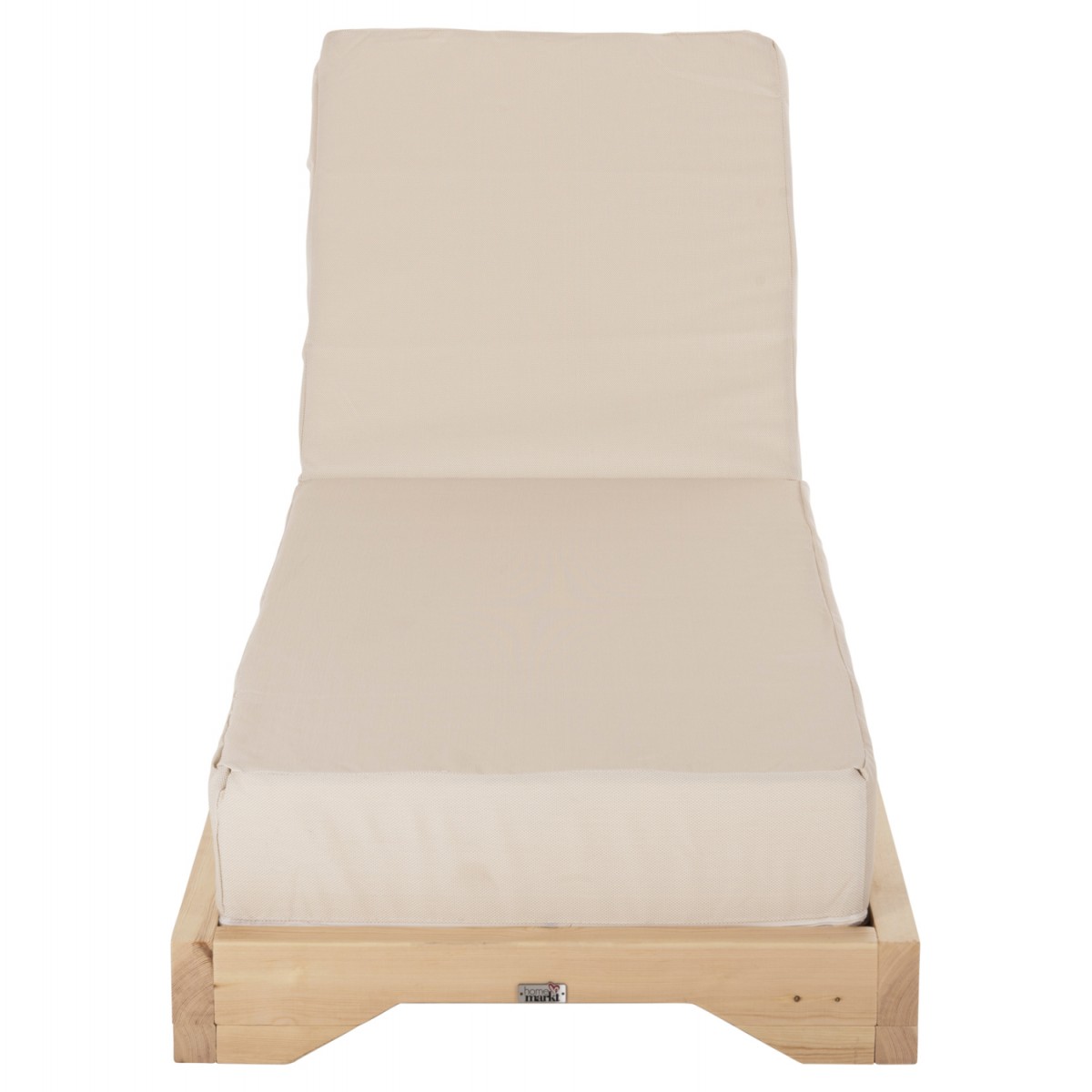 ΞΑΠΛΩΣΤΡΑ IKARIA ΜΕ ΠΟΔΙ HM10623.02 ΠΕΥΚΟ ΣΕ ΦΥΣΙΚΟ-ΜΠΕΖ TEXTILEΝΕ-ΜΑΞΙΛΑΡΙ 20εκ.