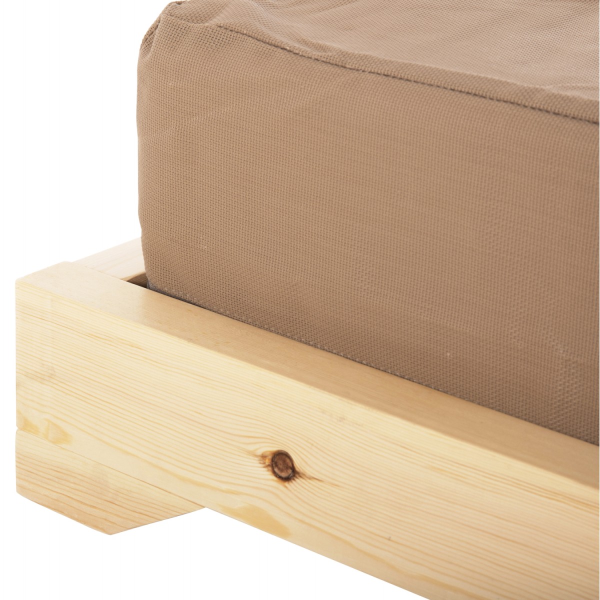 ΞΑΠΛΩΣΤΡΑ IKARIA ΜΕ ΠΟΔΙ HM10623.04 ΠΕΥΚΟ ΣΕ ΦΥΣΙΚΟ-ΜΟΚΑ TEXTILEΝΕ-ΜΑΞΙΛΑΡΙ 20εκ.