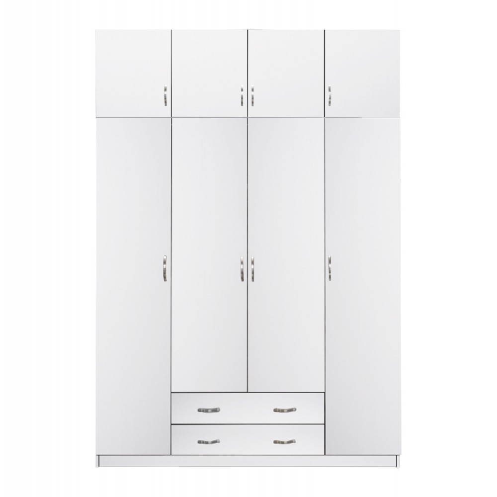 ΝΤΟΥΛΑΠΑ 4ΦΥΛΛΗ ΜΕ ΠΑΤΑΡΙ HM11224.05 ΜΕΛΑΜΙΝΗ ΛΕΥΚΗ 200x55.5x240Υεκ.