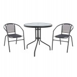 ΣΕΤ ΕΞΩΤ. ΧΩΡΟΥ 3ΤΜΧ HM10711 ΓΚΡΙ ΜΕΤΑΛΛΟ-ΓΥΑΛΙ ΑΣΦΑΛΕΙΑΣ-ΓΚΡΙ TEXTILENE