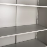 ΝΤΟΥΛΑΠΑ ΜΕΤΑΛΛΙΚΗ DURON HM11979 ΔΙΦΥΛΛΗ ΜΕ 5 ΑΠΟΘ.ΧΩΡΟΥΣ & ΠΟΔΙΑ- ΓΚΡΙ 90Χ40Χ190Yεκ.