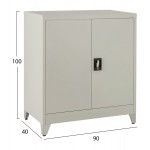 ΝΤΟΥΛΑΠΑ ΜΕΤΑΛΛΙΚΗ DURON HM11999 2-ΦΥΛΛΗ ΜΕ 2 ΑΠΟΘ.ΧΩΡΟΥΣ & ΠΟΔΙΑ-ΓΚΡΙ 90Χ40Χ100Υεκ.