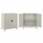 ΝΤΟΥΛΑΠΑ ΜΕΤΑΛΛΙΚΗ DURON HM11999 2-ΦΥΛΛΗ ΜΕ 2 ΑΠΟΘ.ΧΩΡΟΥΣ & ΠΟΔΙΑ-ΓΚΡΙ 90Χ40Χ100Υεκ.