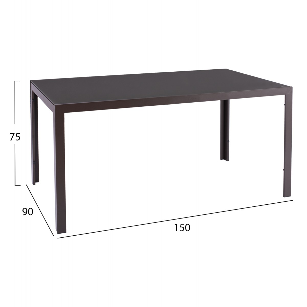 ΣΕΤ ΤΡΑΠΕΖΑΡΙΑΣ 5ΤΜΧ ENDIKA HM21011 ΚΑΡΕΚΛΕΣ ΜΕ ΜΑΞΙΛΑΡΙ & ΤΡΑΠΕΖΙ 150x90εκ ΚΑΦΕ