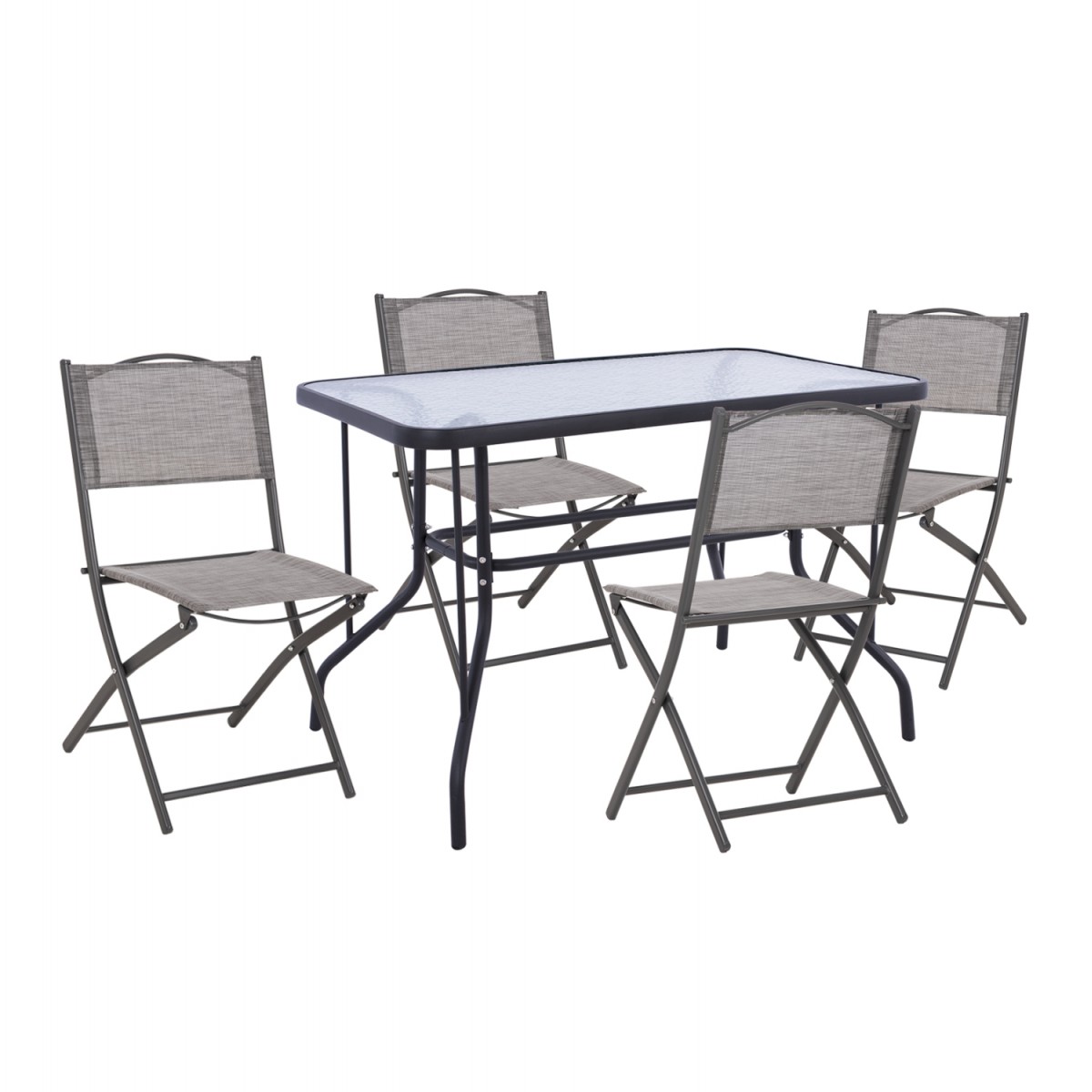 ΣΕΤ ΕΞ.ΧΩΡΟΥ 5ΤΜΧ MAG HM21033.01 ΤΡΑΠΕΖΙ ADAM & 4 ΠΤΥΣΣΟΜΕΝΕΣ ΚΑΡΕΚΛΕΣ ΓΚΡΙ