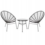 ΣΕΤ ΕΞΩΤΕΡΙΚΟΥ ΧΩΡΟΥ 3ΤΜΧ ALLEGRA HM21047.12 ΜΑΥΡΟ ΣΥΝΘ.RATTAN & ΜΕΤΑΛΛΟ