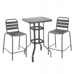 ΣΕΤ 3ΤΜΧ ΕΞΩΤΕΡΙΚΟΥ ΧΩΡΟΥ LAURA HM21054.01 ΓΚΡΙ ΜΕΤΑΛΛΟ & ΑΛΟΥΜΙΝΙΟ