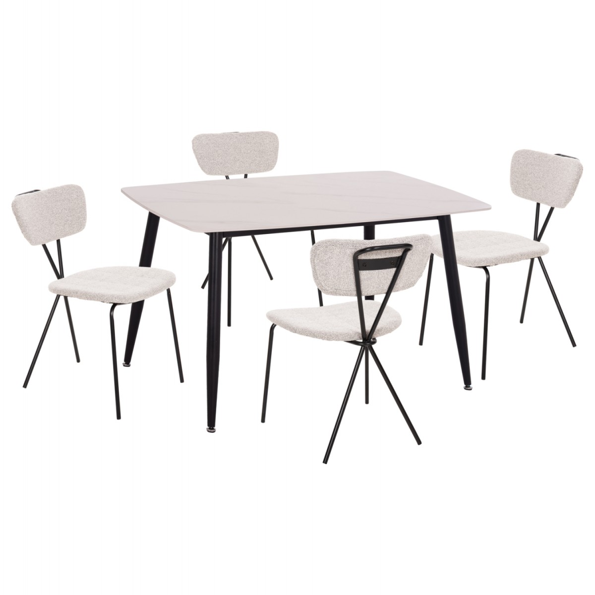 ΣΕΤ ΤΡΑΠΕΖΑΡΙΑΣ 5ΤΜΧ RAVEN HM21067.01 ΚΕΡΑΜΙΚΟ TOP ΛΕΥΚΟ ΜΑΡΜΑΡΟ--ΜΕΤΑΛΛΟ