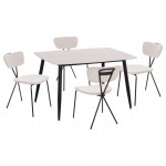 ΣΕΤ ΤΡΑΠΕΖΑΡΙΑΣ 5ΤΜΧ RAVEN HM21067.01 ΚΕΡΑΜΙΚΟ TOP ΛΕΥΚΟ ΜΑΡΜΑΡΟ--ΜΕΤΑΛΛΟ