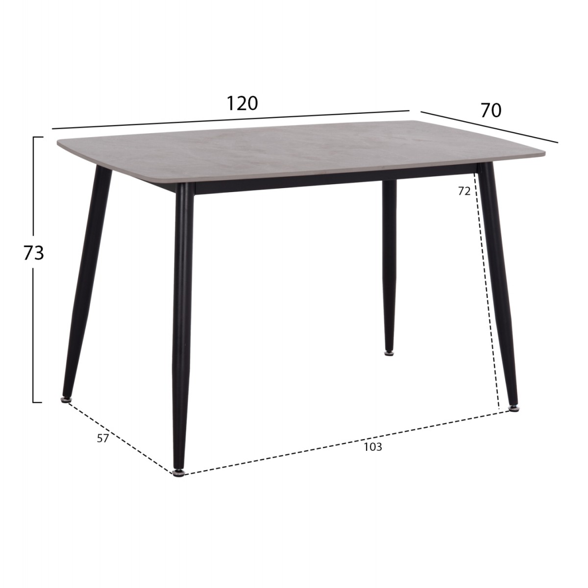 ΣΕΤ ΤΡΑΠΕΖΑΡΙΑΣ 5ΤΜΧ RAVEN HM21068.03 ΚΕΡΑΜΙΚΟ TOP ΓΚΡΙ ΜΑΡΜΑΡΟ--ΓΚΡΙ ΥΦΑΣΜΑ