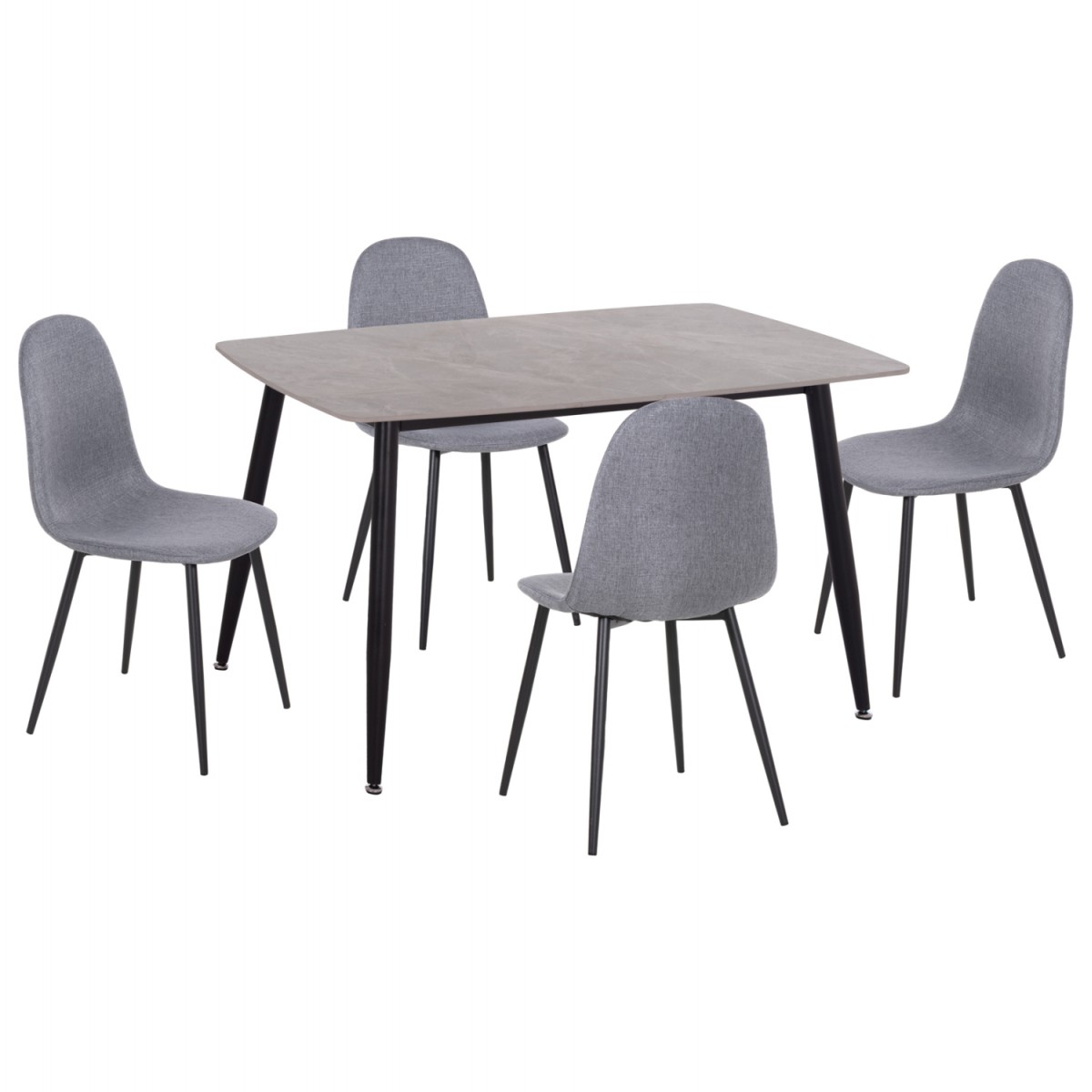 ΣΕΤ ΤΡΑΠΕΖΑΡΙΑΣ 5ΤΜΧ RAVEN HM21068.03 ΚΕΡΑΜΙΚΟ TOP ΓΚΡΙ ΜΑΡΜΑΡΟ--ΓΚΡΙ ΥΦΑΣΜΑ