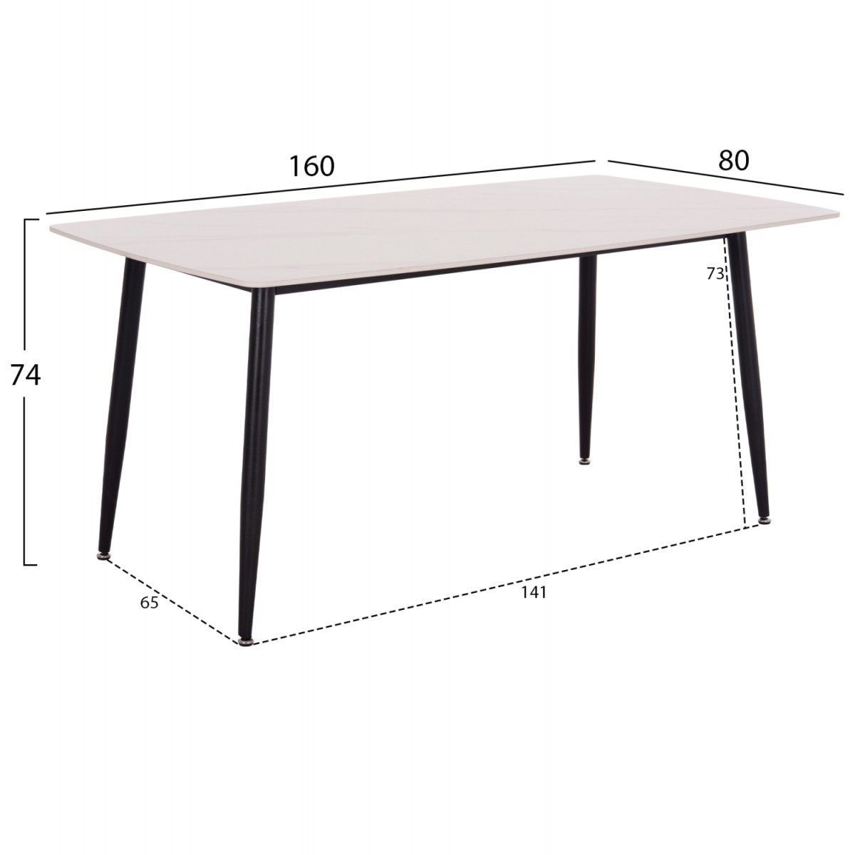 ΣΕΤ ΤΡΑΠΕΖΑΡΙΑΣ 5ΤΜΧ RAVEN HM21069.01 ΚΕΡΑΜΙΚΟ TOP ΛΕΥΚΟ ΜΑΡΜΑΡΟ & 4 ΚΑΡΕΚΛΕΣ