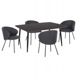 ΣΕΤ ΤΡΑΠΕΖΑΡΙΑΣ 5ΤΜΧ RAVEN HM21069.02 ΚΕΡΑΜΙΚΟ TOP ΜΑΥΡΟ ΜΑΡΜΑΡΟ & 4 ΚΑΡΕΚΛΕΣ