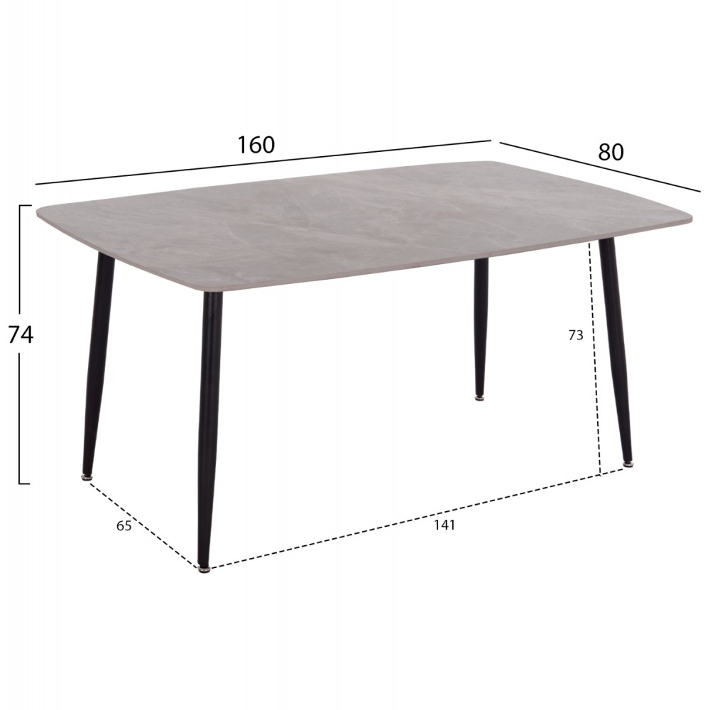 ΣΕΤ ΤΡΑΠΕΖΑΡΙΑΣ 7ΤΜΧ RAVEN HM21070.03 ΚΕΡΑΜΙΚΟ TOP--4 ΚΑΡΕΚΛΕΣ & 2 ΠΟΛΥΘΡΟΝΕΣ ΓΚΡΙ