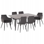 ΣΕΤ ΤΡΑΠΕΖΑΡΙΑΣ 7ΤΜΧ RAVEN HM21070.03 ΚΕΡΑΜΙΚΟ TOP--4 ΚΑΡΕΚΛΕΣ & 2 ΠΟΛΥΘΡΟΝΕΣ ΓΚΡΙ