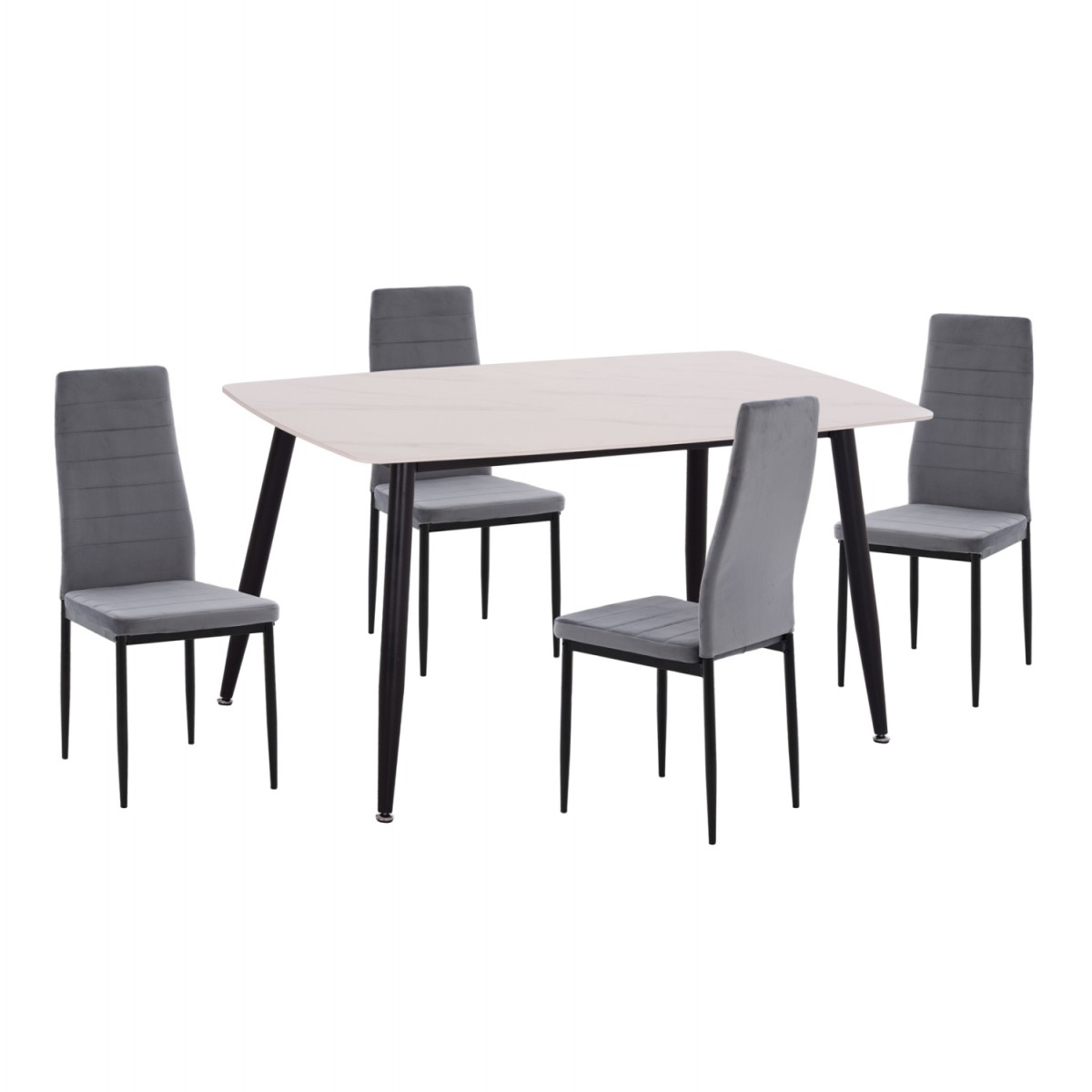 ΣΕΤ ΤΡΑΠΕΖΑΡΙΑΣ 5ΤΜΧ RAVEN HM21071.03 ΚΕΡΑΜΙΚΟ TOP ΛΕΥΚΟ ΜΑΡΜΑΡΟ--ΒΕΛΟΥΔΟ ΓΚΡΙ