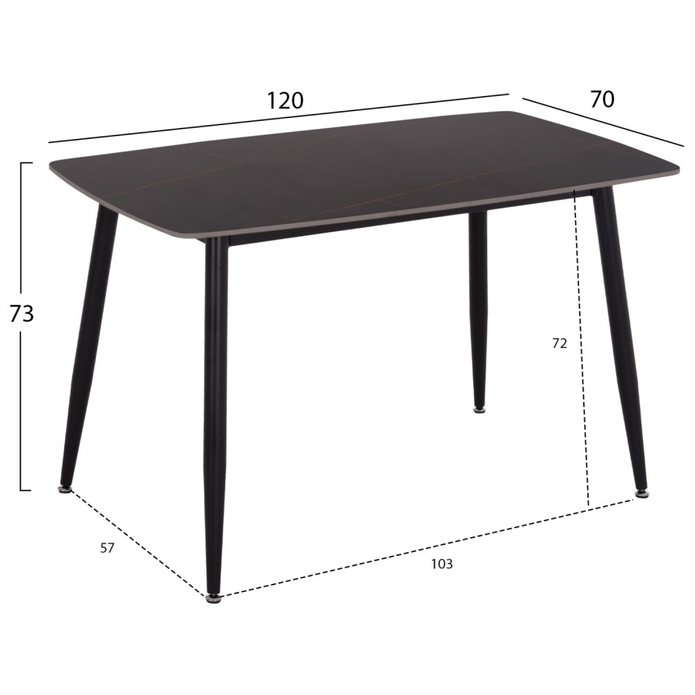 ΣΕΤ ΤΡΑΠΕΖΑΡΙΑΣ 5ΤΜΧ RAVEN HM21224.02 ΚΕΡΑΜΙΚΟ TOP ΜΑΥΡΟ ΜΑΡΜΑΡΟ--ΒΕΛΟΥΔΟ ΜΑΥΡΟ