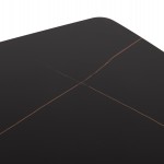 ΣΕΤ ΤΡΑΠΕΖΑΡΙΑΣ 5ΤΜΧ RAVEN HM21072.02 ΚΕΡΑΜΙΚΟ TOP ΜΑΥΡΟ ΜΑΡΜΑΡΟ & 4 ΚΑΡΕΚΛΕΣ