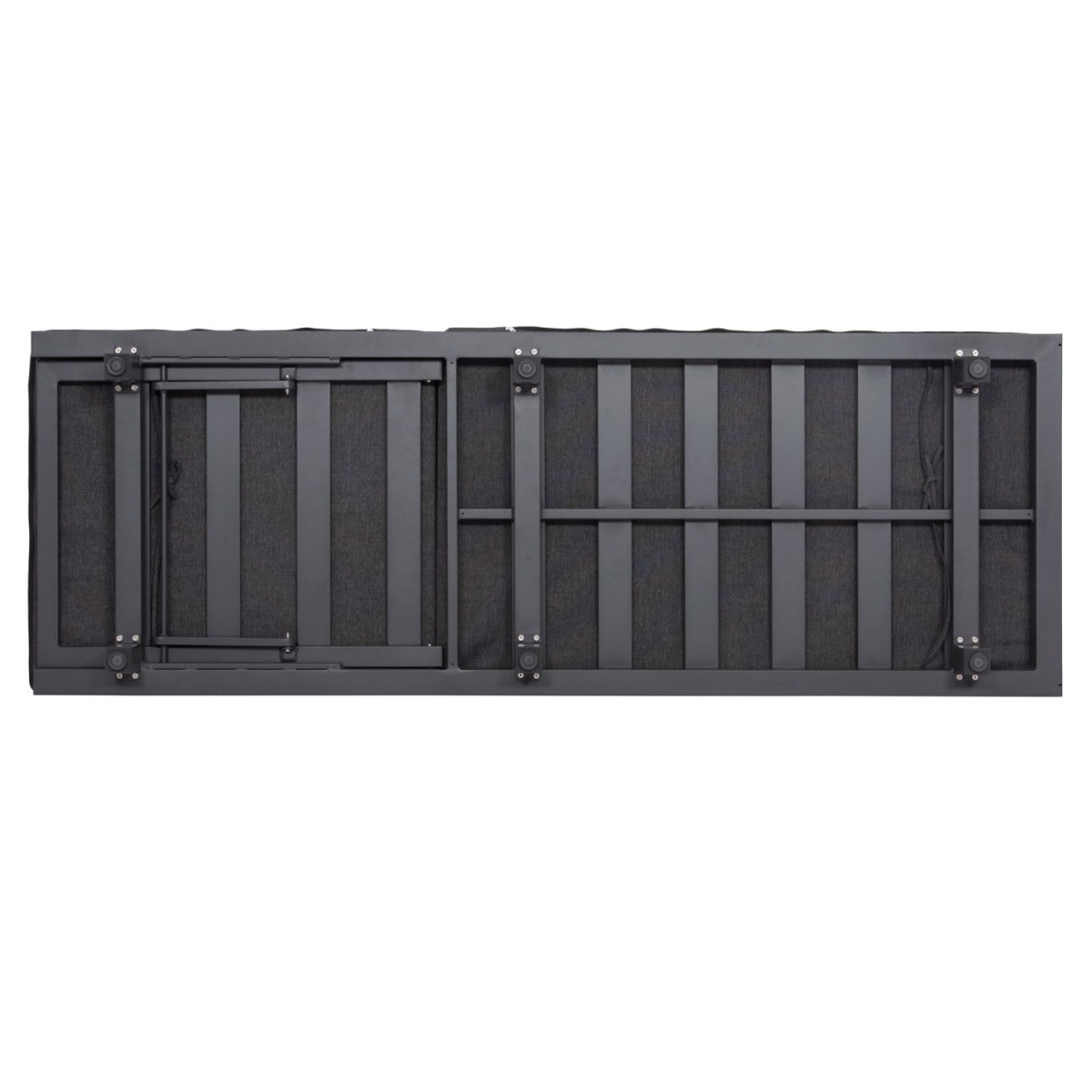 ΕΠΑΓΓΕΛΜ. ΞΑΠΛΩΣΤΡΑ JESSIE HM10714.03 ΣΚΟΥΡΟ ΓΚΡΙ ΑΛΟΥΜ.& ΜΑΞΙΛΑΡΙ 200x71x79Υεκ