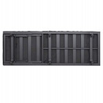 ΕΠΑΓΓΕΛΜ. ΞΑΠΛΩΣΤΡΑ JESSIE HM10714.03 ΣΚΟΥΡΟ ΓΚΡΙ ΑΛΟΥΜ.& ΜΑΞΙΛΑΡΙ 200x71x79Υεκ