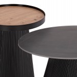 ΣΕΤ 2ΤΜΧ ΤΡΑΠΕΖΙΑ ΣΑΛΟΝΙΟΥ DUNCAN HM21081 MDF ΚΑΙ ΚΕΡΑΜΙΚΟ TOP Φ80εκ & Φ45εκ