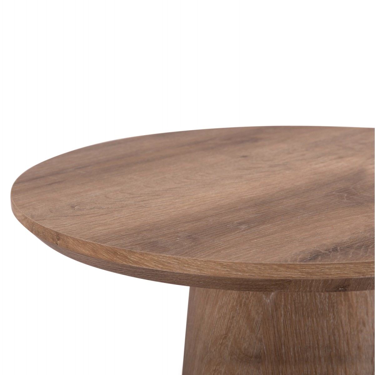 ΣΕΤ 2ΤΜΧ ΤΡΑΠΕΖΙΑ ΣΑΛΟΝΙΟΥ KARAN HM21085 MDF ΦΥΣΙΚΟ ΞΥΛΟΥ Φ80εκ & Φ45εκ