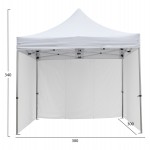 GAZEBO ΕΠΑΓΓΕΛΜΑΤΙΚΟ ΒΑΡΕΩΣ ΤΥΠΟΥ CRESSEN HM21097.01 ΠΤΥΣΣΟΜΕΝΟ ΑΛΟΥΜΙΝΙΟΥ 3x3x3,4Yεκ